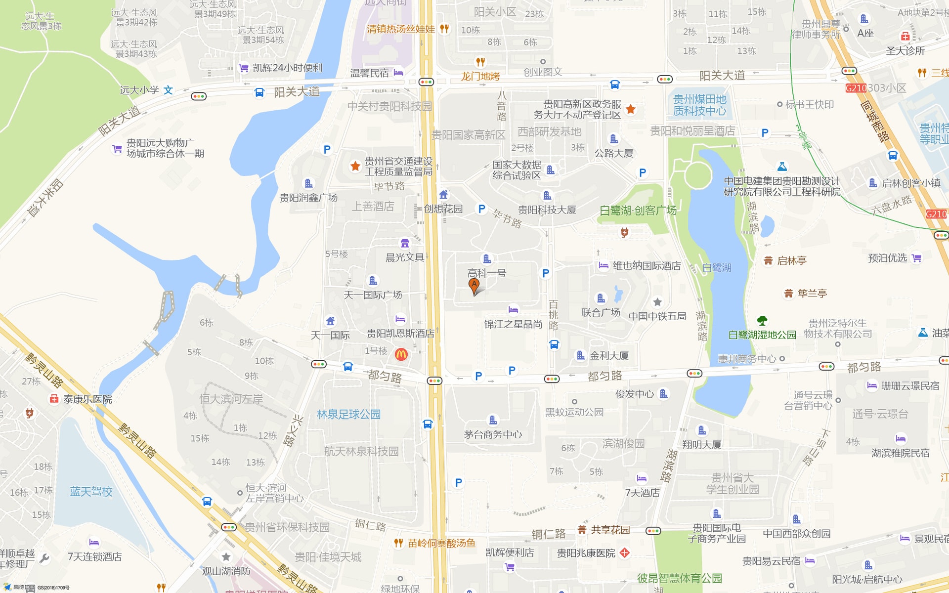贵阳市观山湖区高科一号A栋位置地图